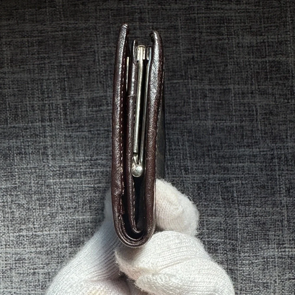 Fendi Compact Brown Leather Wallet